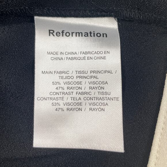 Reformation Black Betheny Mini Dress 10 - Picture 8 of 10